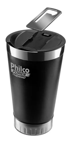 copo térmico philco 475ml inox quente ou frio com tampa vedada – preto ou branco copo térmico philco 475ml inox quente ou frio com tampa vedada – preto ou branco