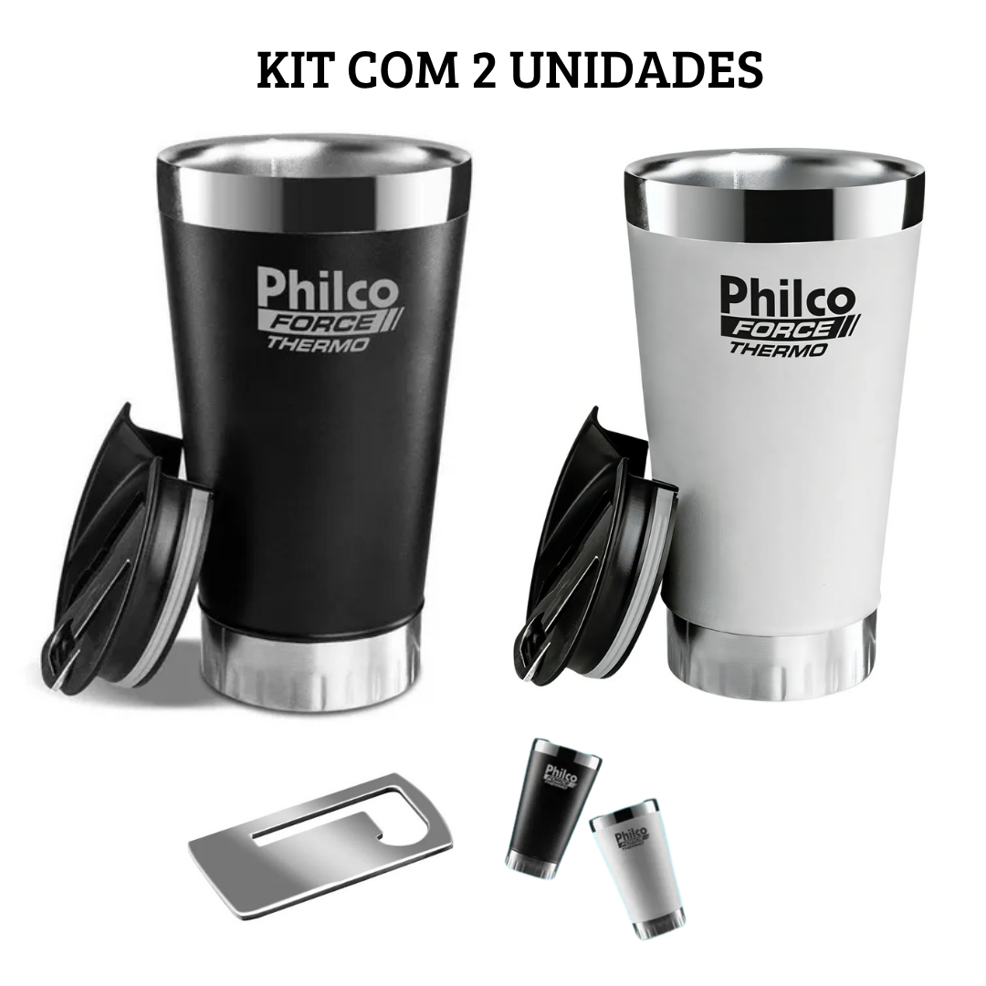 kit 2 copos philco branco e preto kit 2 copos philco branco e preto