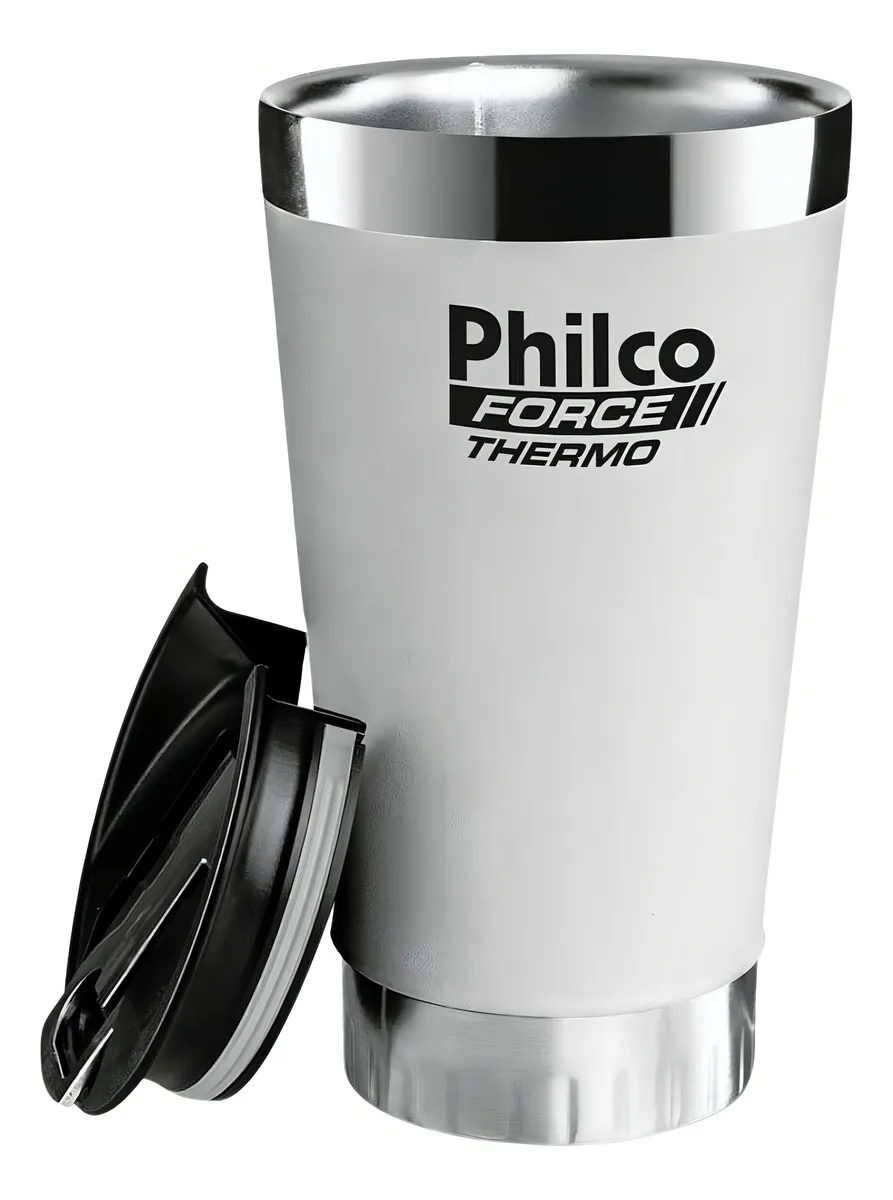 copo térmico philco 475ml inox quente ou frio com tampa vedada – preto ou branco copo térmico philco 475ml inox quente ou frio com tampa vedada – preto ou branco